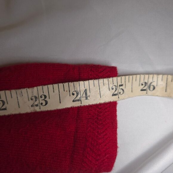 Talbots Womens Medium Red V-Neck Pullover Long Sleeve Sweater - Picture 6 of 7